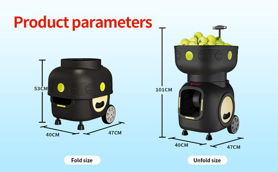 प्रशिक्षण के लिए SIBOASI T5 एपीपी नियंत्रण मिनी शूटिंग टेनिस मशीन बॉल