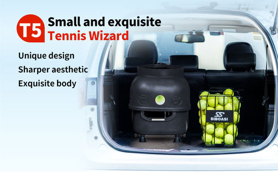 प्रशिक्षण के लिए SIBOASI T5 एपीपी नियंत्रण मिनी शूटिंग टेनिस मशीन बॉल