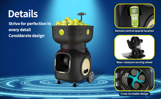 प्रशिक्षण के लिए SIBOASI T5 एपीपी नियंत्रण मिनी शूटिंग टेनिस मशीन बॉल