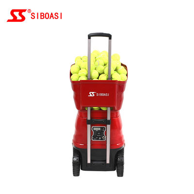150W स्वचालित टेनिस बॉल लॉन्चर मशीन 160Pcs एलसीडी रिमोट कंट्रोल